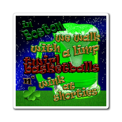 celtics logo - Magnets - ('snoops' background)