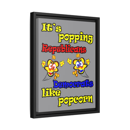 popping like popcorn - framed canvas art (grey)