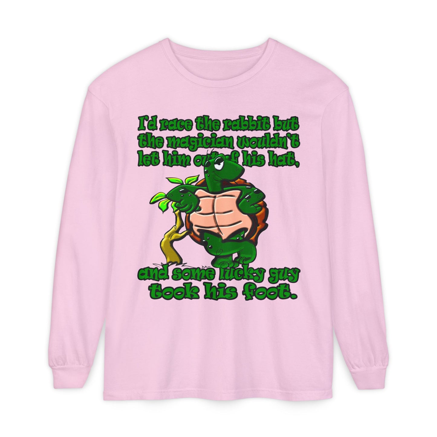 turtle race - Unisex Garment-dyed Long Sleeve T-Shirt