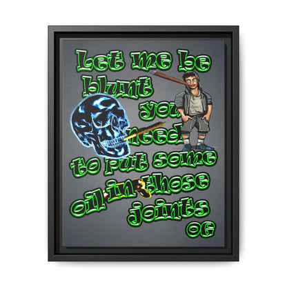 og - framed canvas art (grey-light grey)