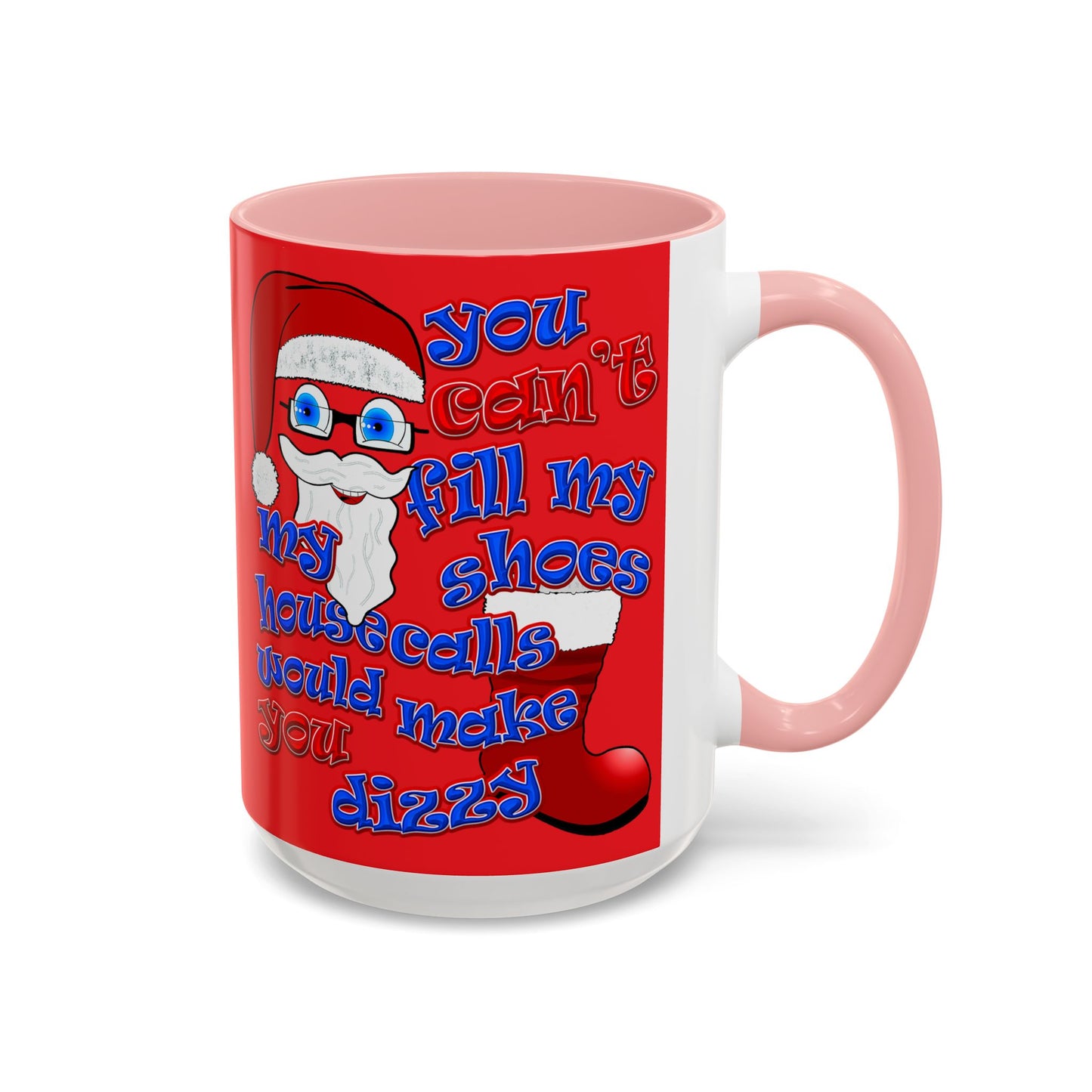 santa's shoes - Accent Mug (red)