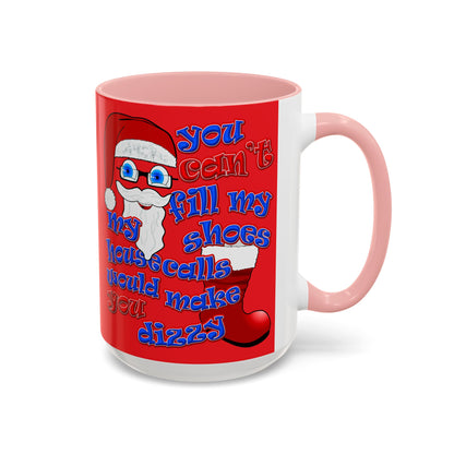 santa's shoes - Accent Mug (red)