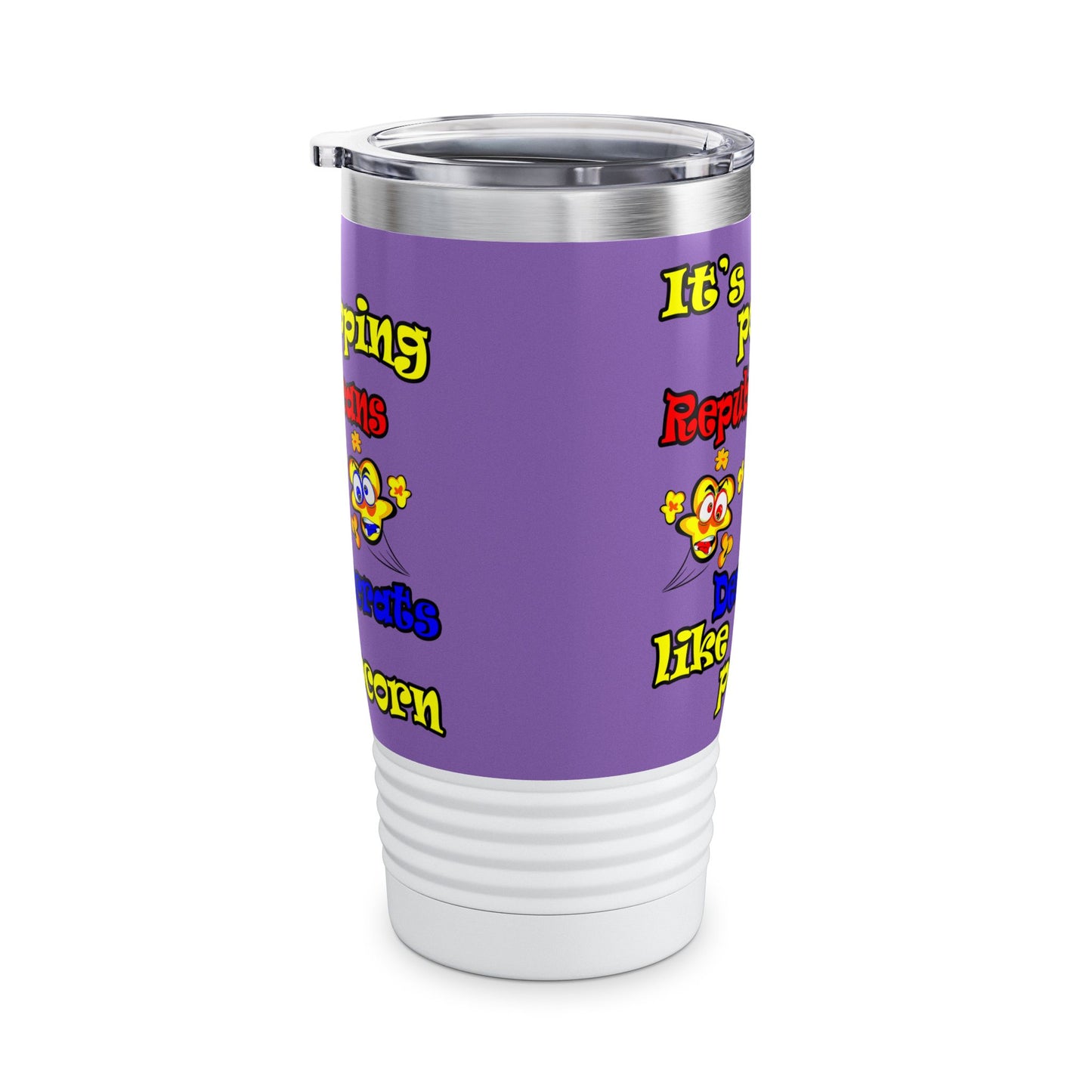 popping like popcorn - Ringneck Tumbler, 20oz (light purple)