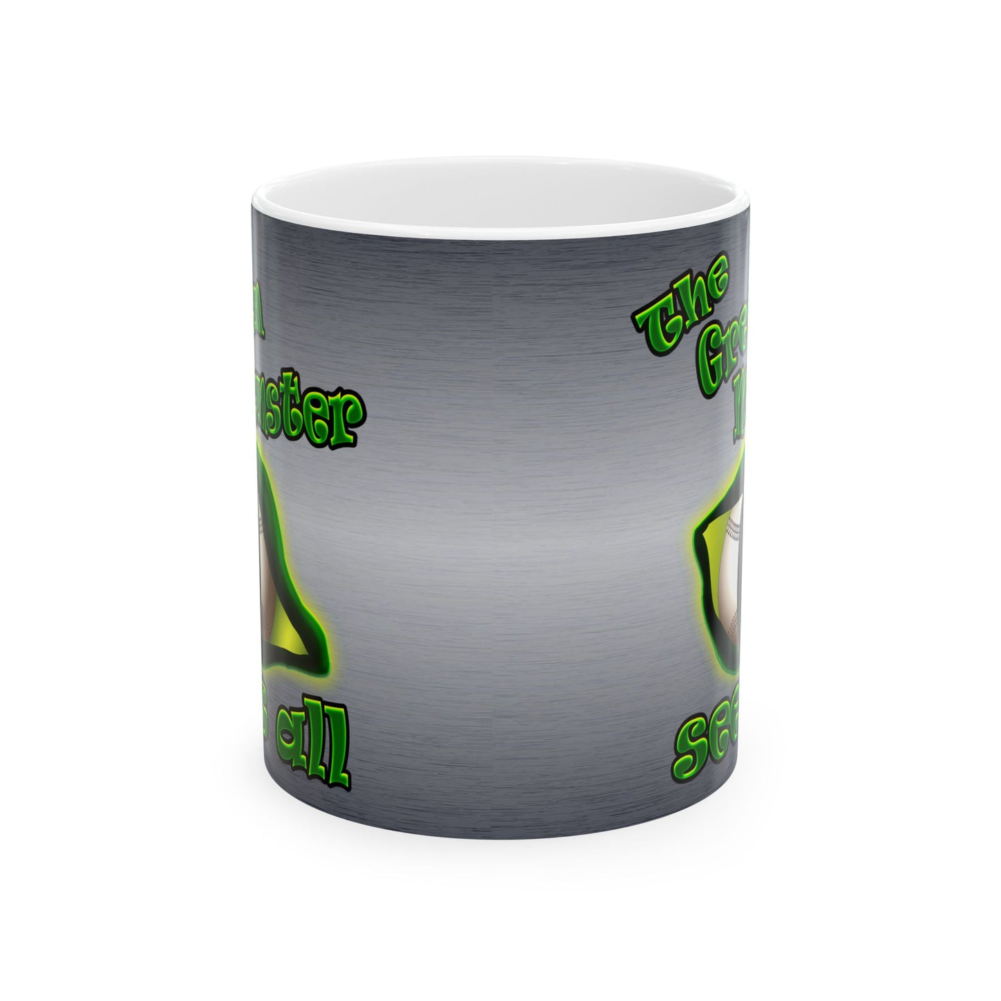 green monster - White Mug (brushed nickel)
