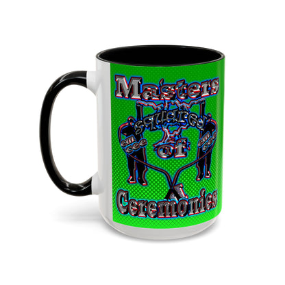 em cee squared - Accent Mug (logo green)