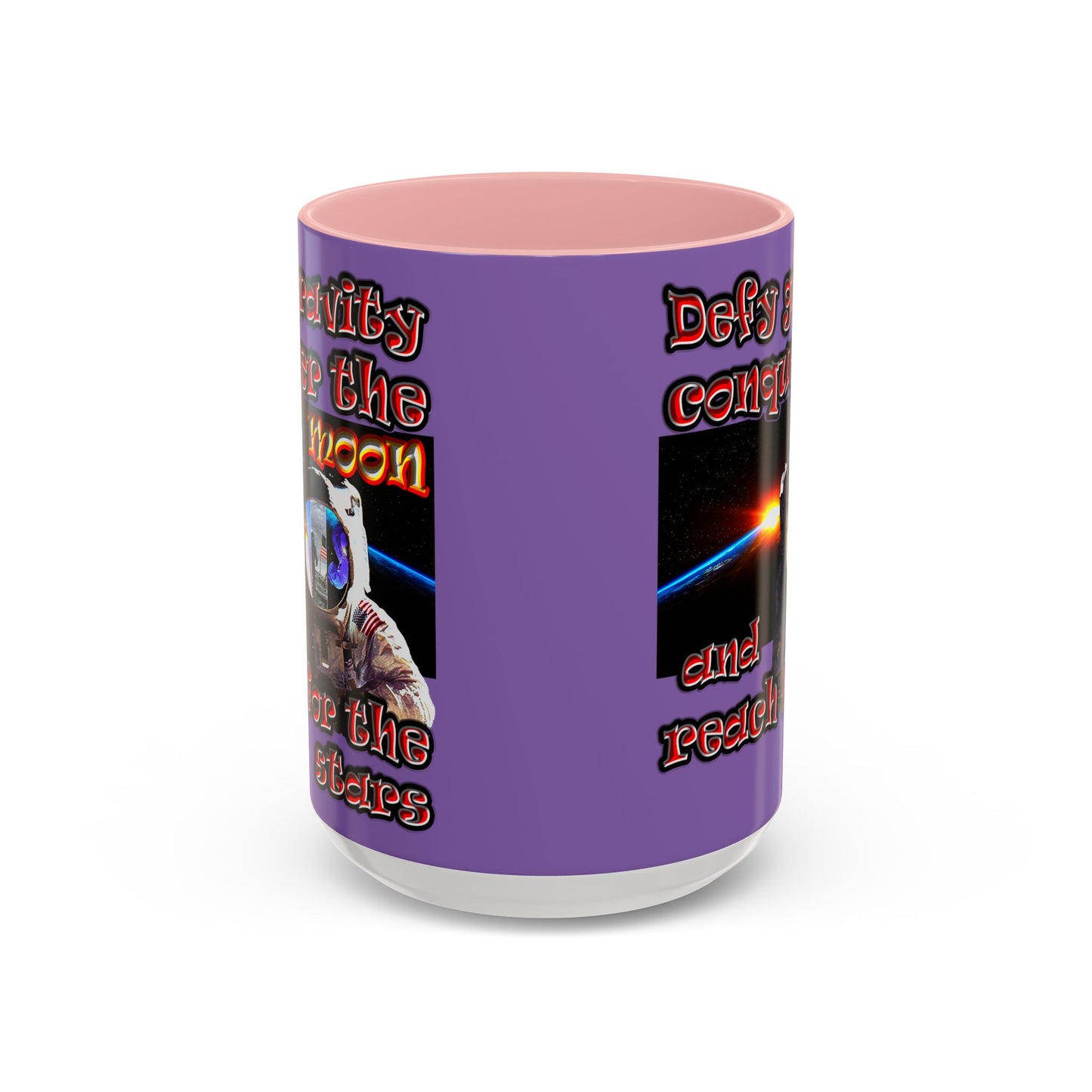 defy conquer reach - Accent Mug (light purple)