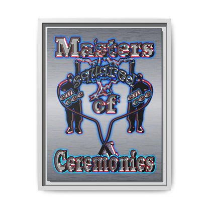 em cee squared - framed canvas art (brushed nickel)