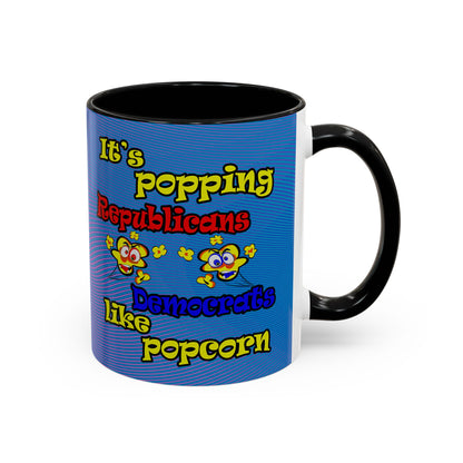 popping like popcorn - Accent Mug (light blue-purple wave)