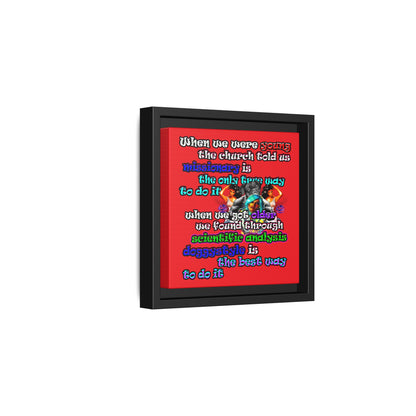 doggystyle - framed canvas art (red)