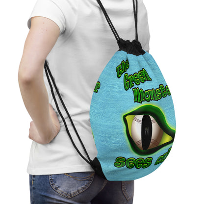 green monster - Drawstring Bag (faded blue)