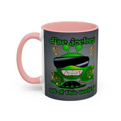 disc jockey - Accent Mug (grey-light grey)