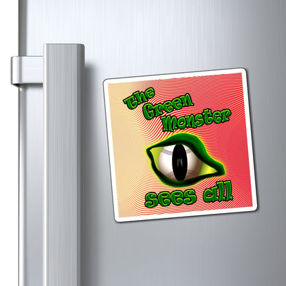 green monster - Magnets - (yellow-orange wave)