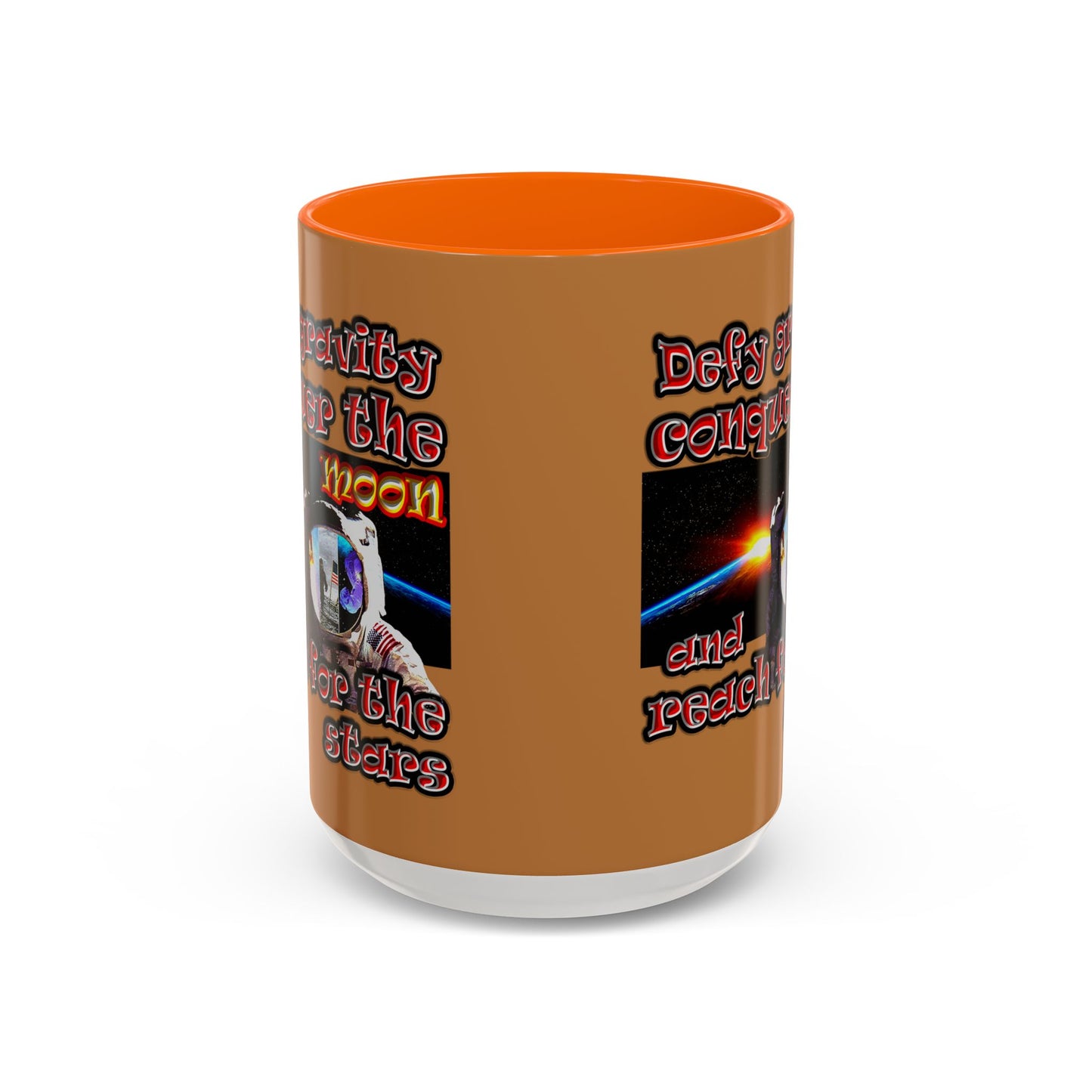 defy conquer reach - Accent Mug (light brown)