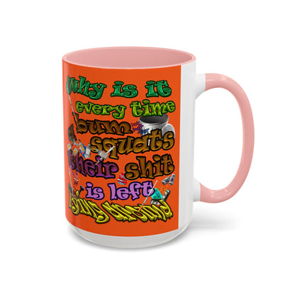 the bum's shit - Accent Mug (orange)