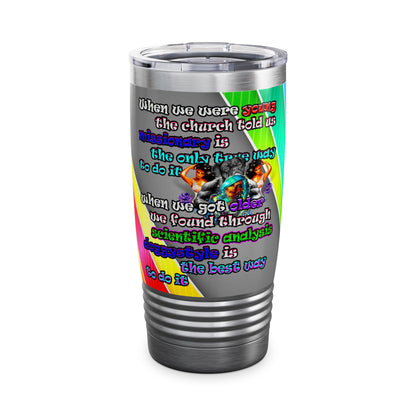 doggystyle - Ringneck Tumbler, 20oz (rainbow split)