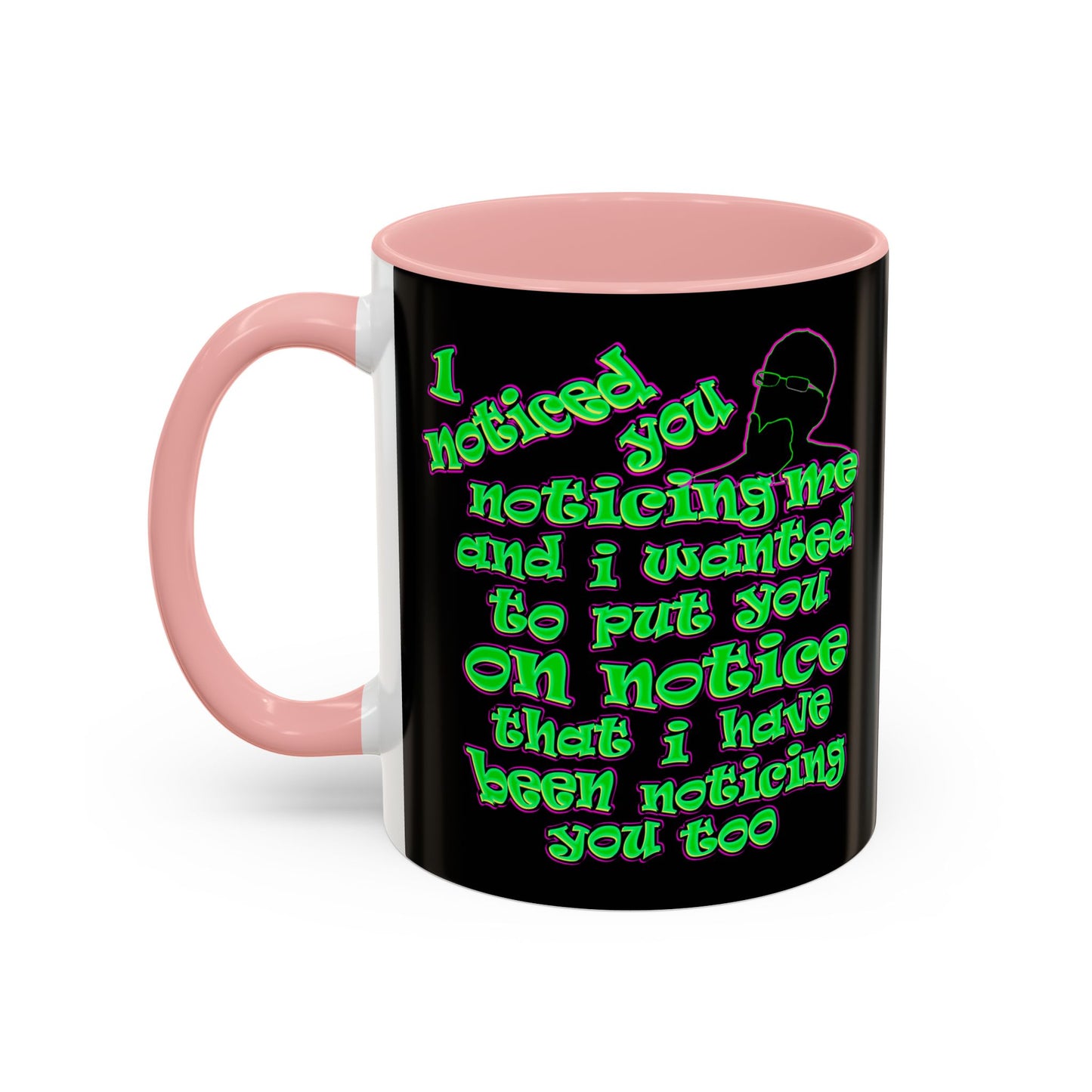 noticed you noticing - Accent Mug (black)