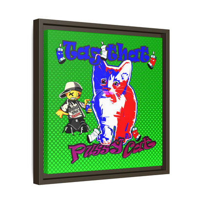 tag that - framed canvas art (logo green)