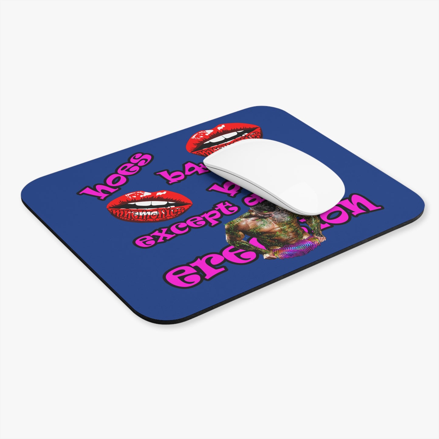 hoes b4 bros - Mouse Pad (Rectangle) (dark blue)