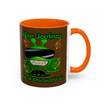 disc jockey - Accent Mug (brown)