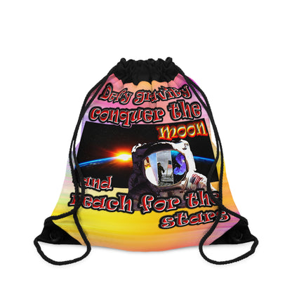 defy conquer reach - Drawstring Bag (color blur)