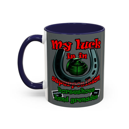 my luck - Accent Mug (dark grey)