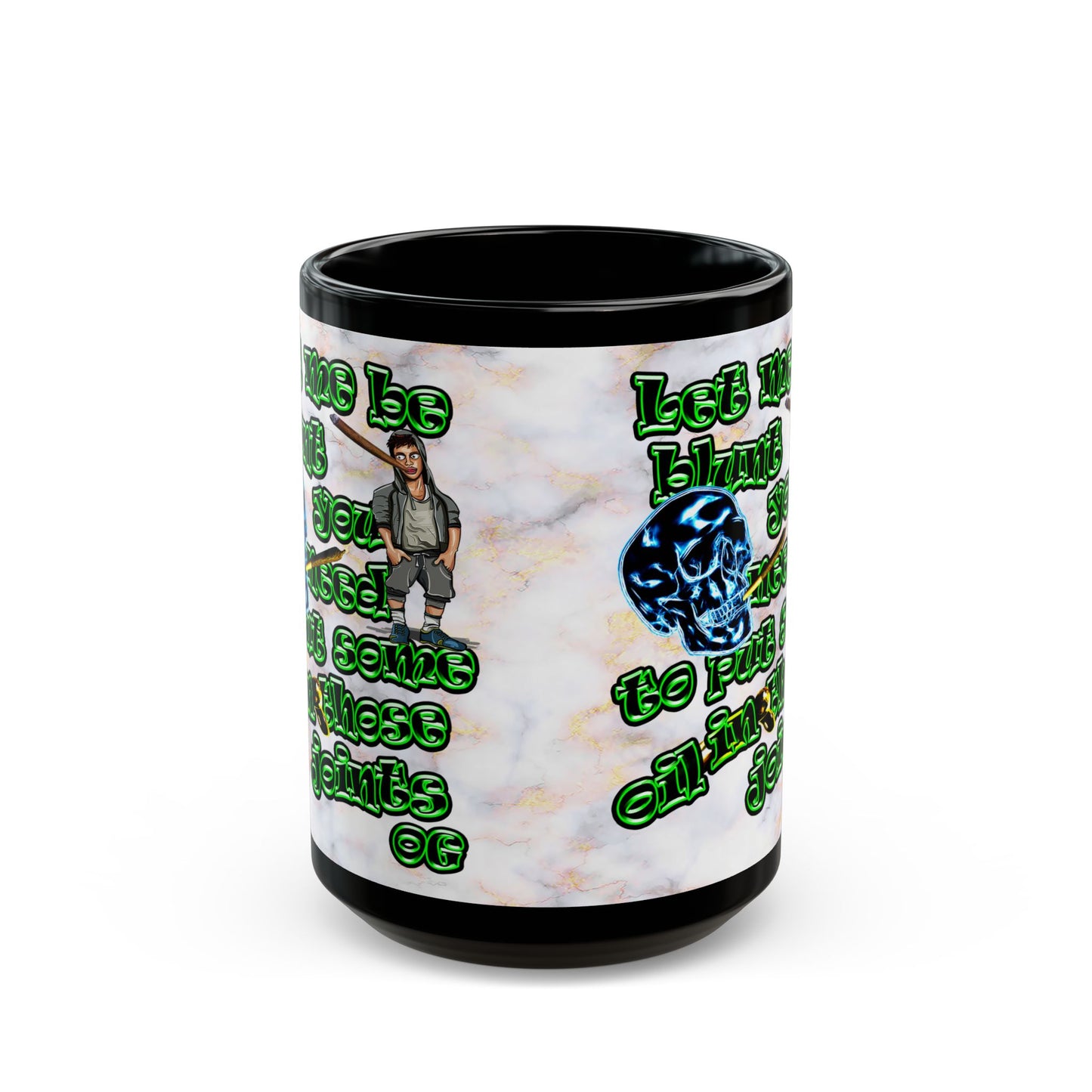 og - Black Mug (white marble)