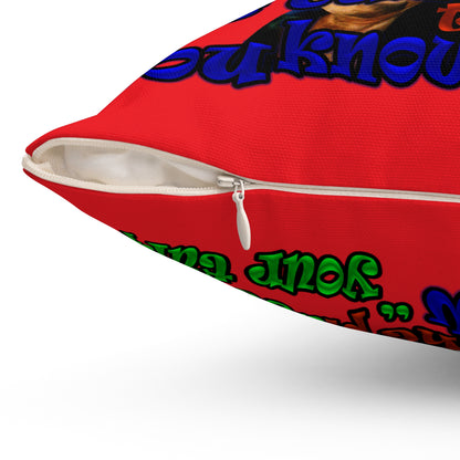 high noon - Spun Polyester Square Pillow - (red)