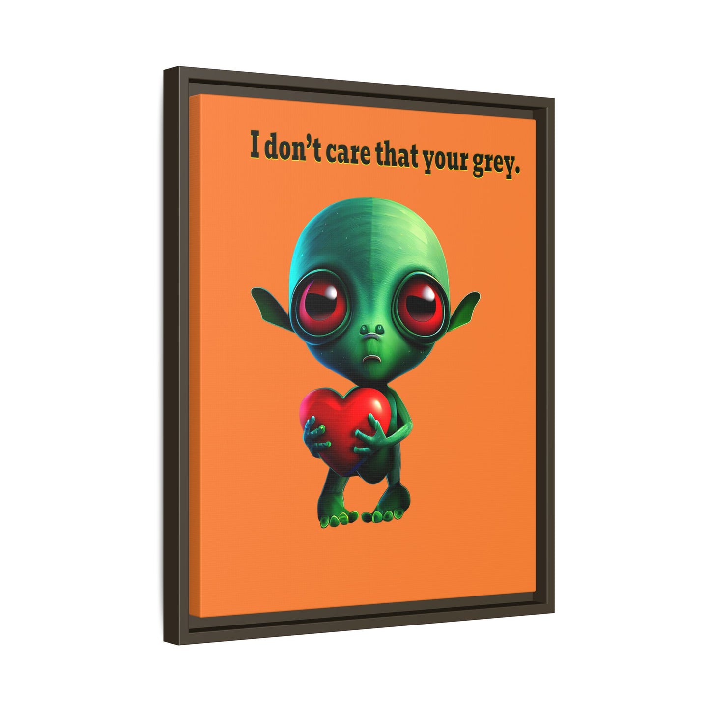 I don't care that your grey - framed canvas art (crusta)