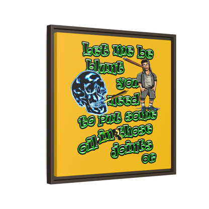 og - framed canvas art (yellow)
