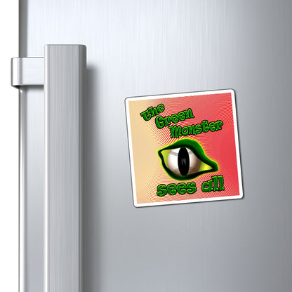 green monster - Magnets - (yellow-orange wave)