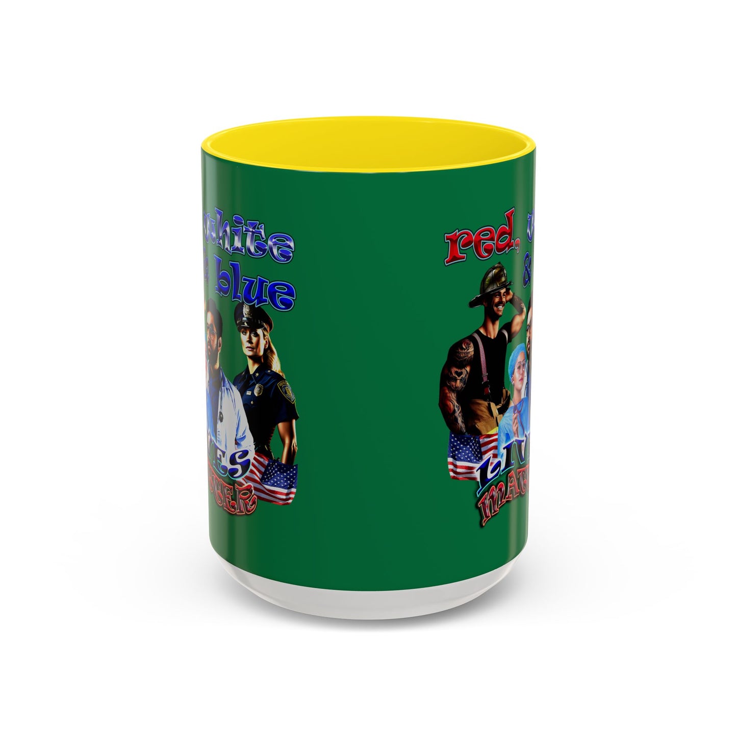 rw&b lives matter - Accent Mug (dark green)