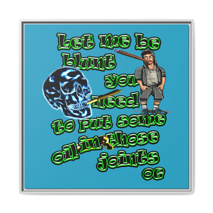 og - framed canvas art (turquoise)