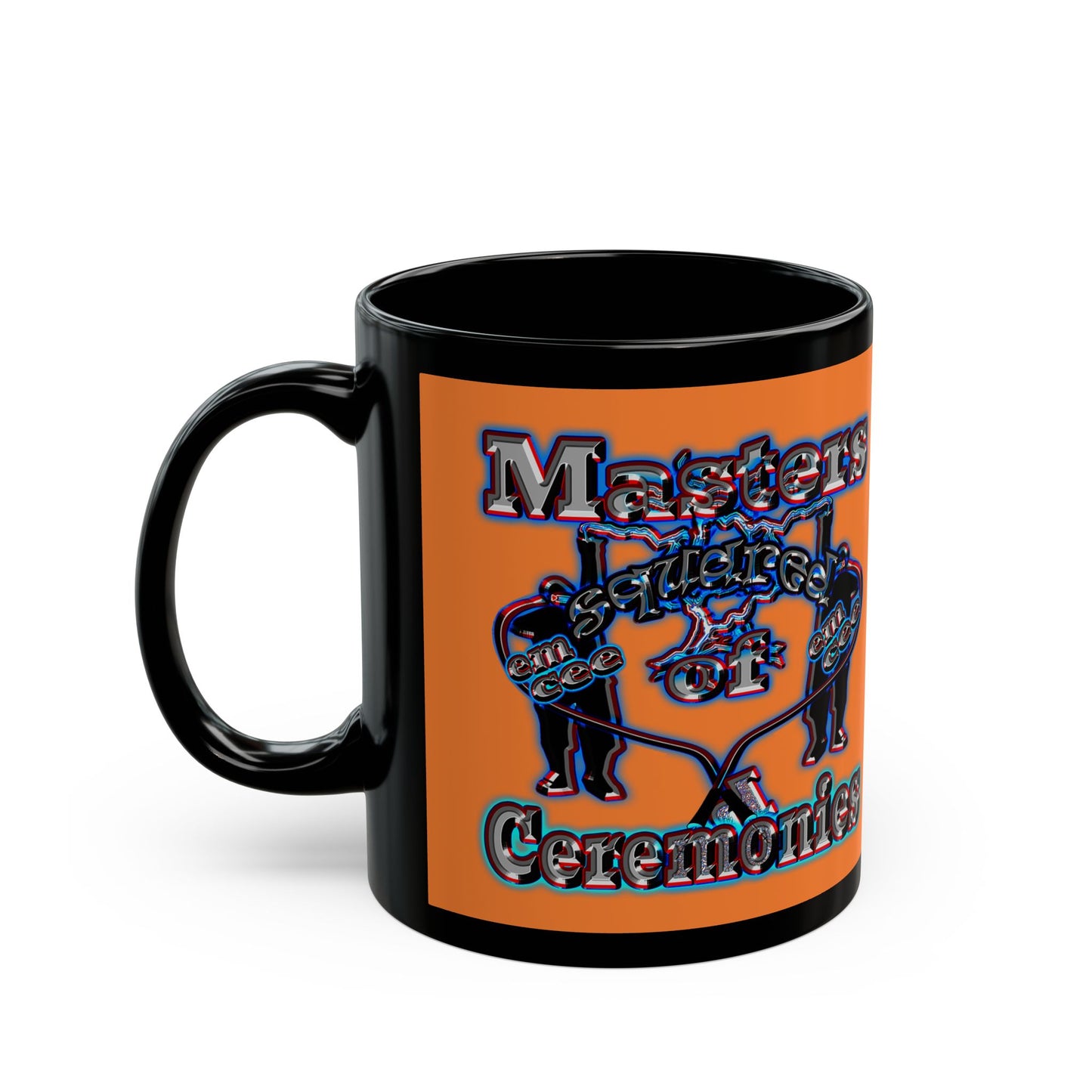 em cee squared - Black Mug (crusta)