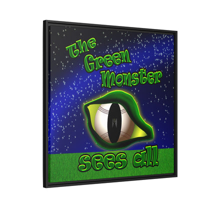 green monster - framed canvas art ('snoops' background)
