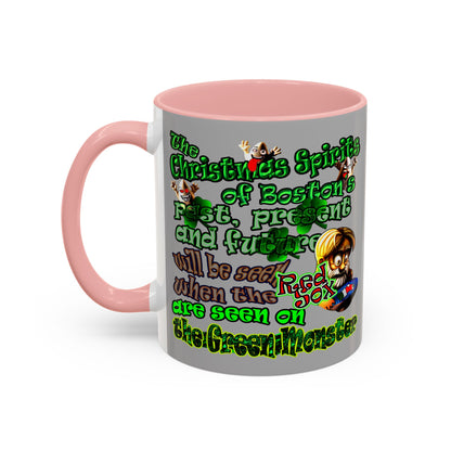 christmas spirits of boston - Accent Mug (light grey)