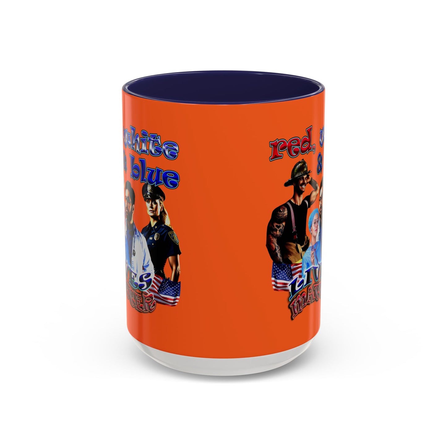 rw&b lives matter - Accent Mug (orange)