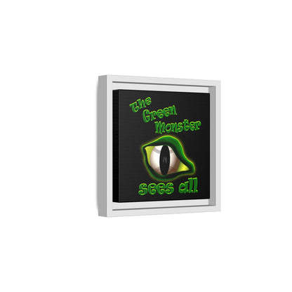 green monster - framed canvas art (black)