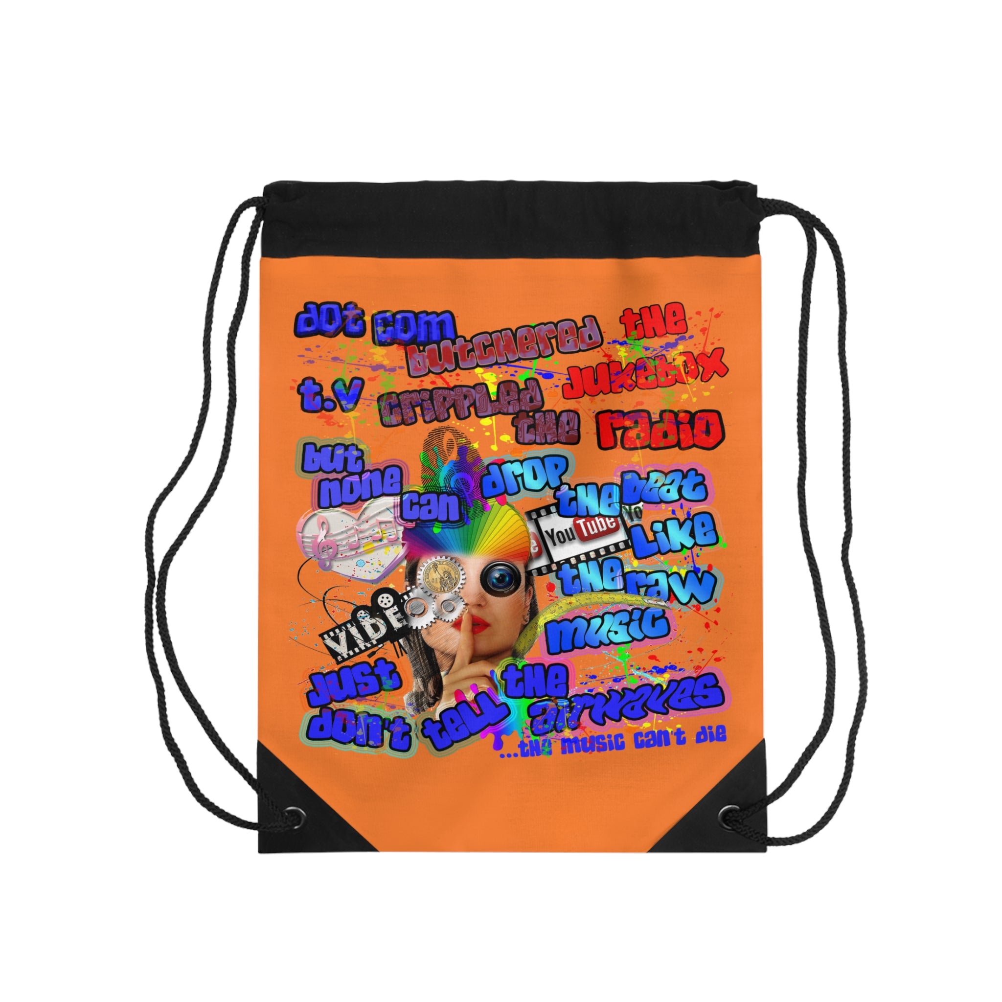drop the beat - Drawstring Bag (crusta)