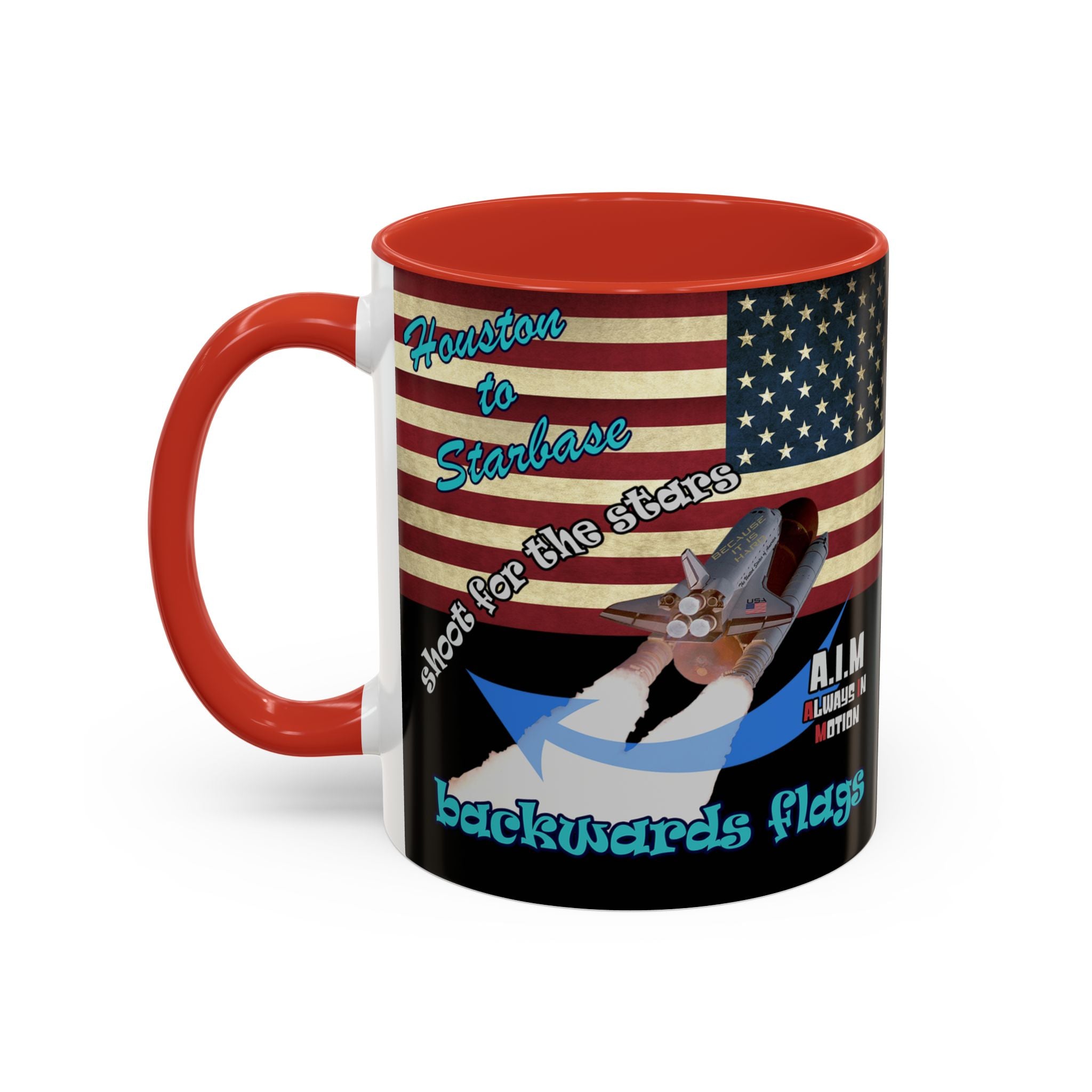 shoot for the stars - Accent Mug (black)