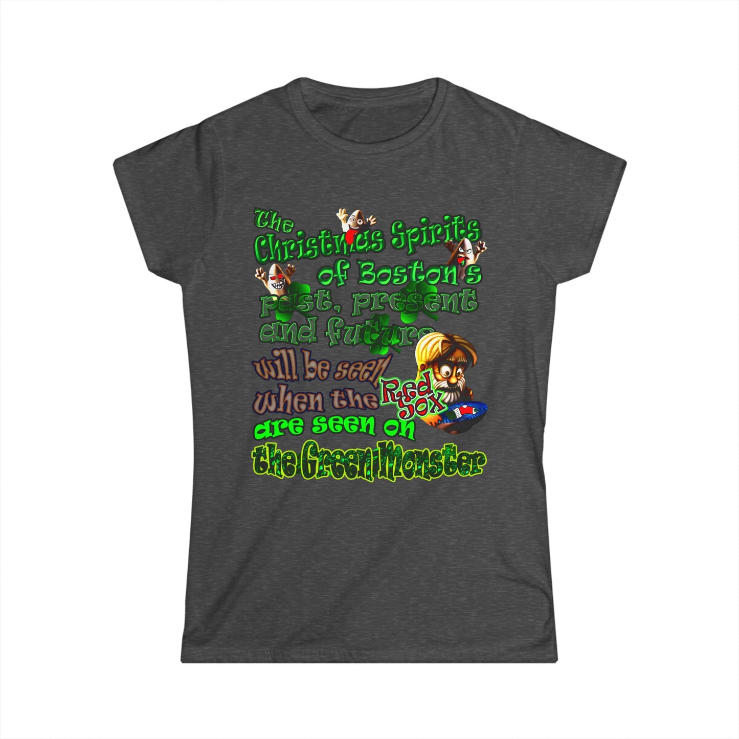 christmas spirits of boston - Women's Softstyle Tee