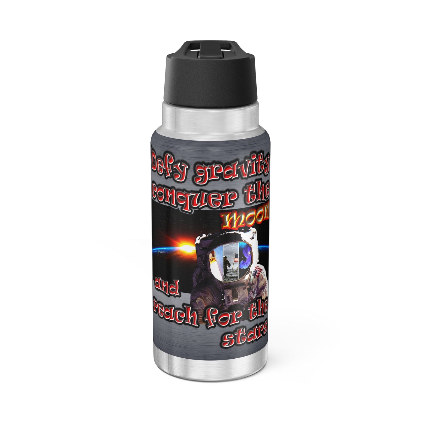 defy conquer reach - Gator Tumbler, 32oz  (brushed nickel)