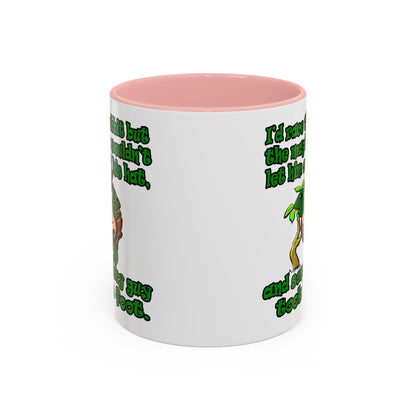turtle race - Accent Mug (white)