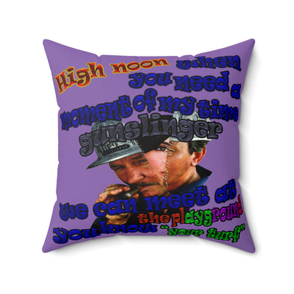 high noon - Spun Polyester Square Pillow - (light purple)