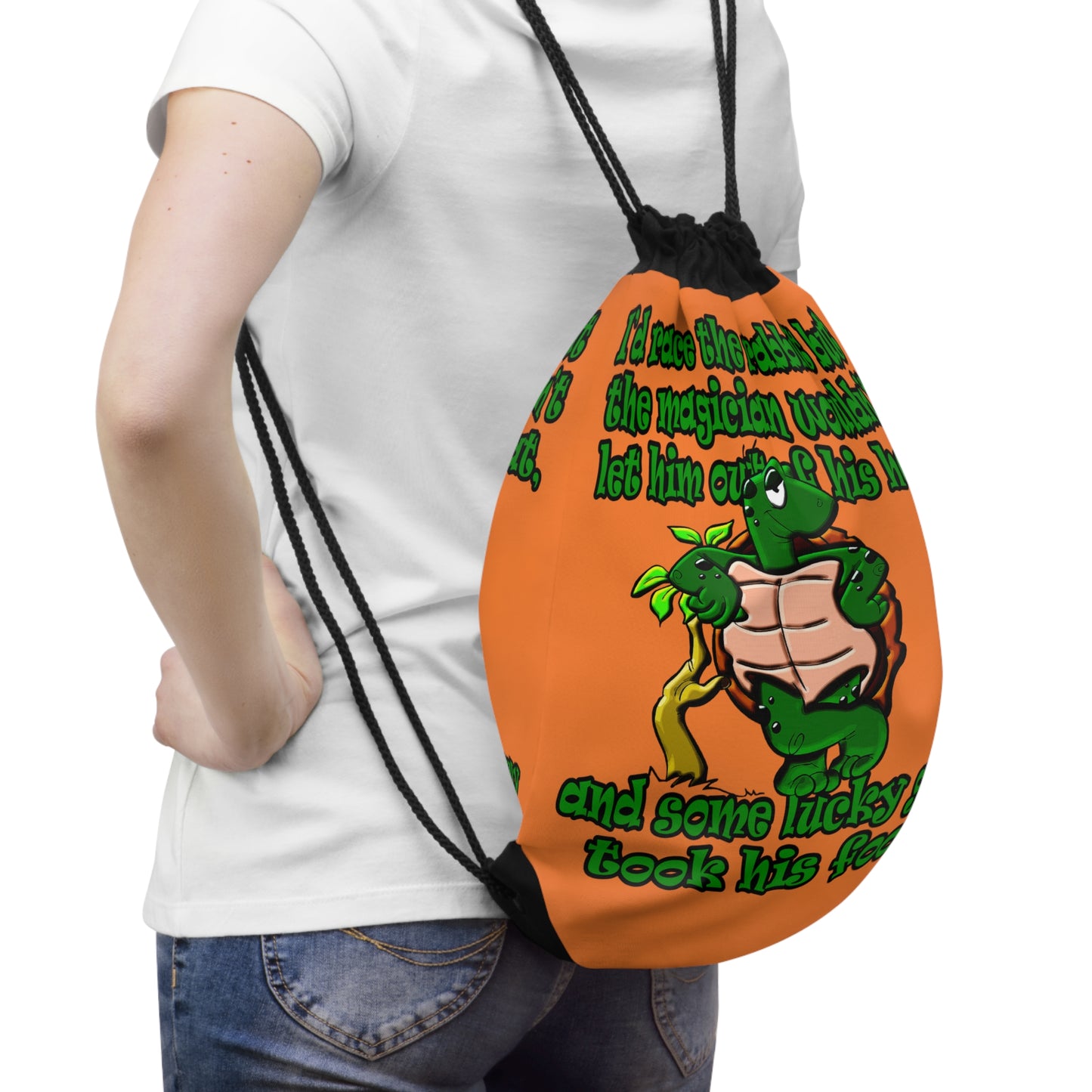 turtle race - Drawstring Bag (crusta)