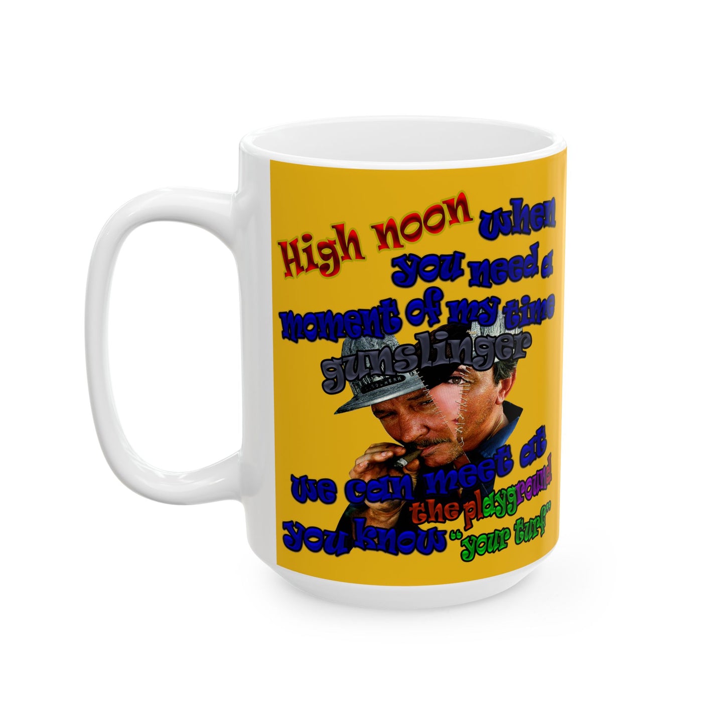 high noon - White Mug (yellow)