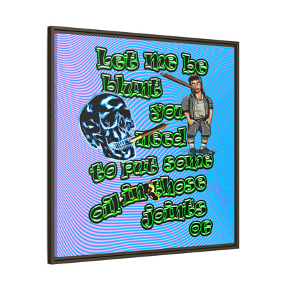 og - framed canvas art (light blue-purple wave)