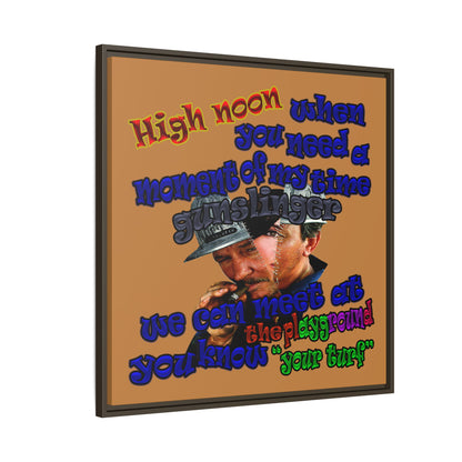 high noon - framed canvas art (light brown)