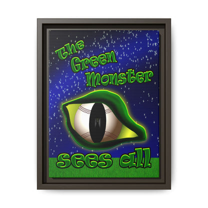 green monster - framed canvas art ('snoops' background)