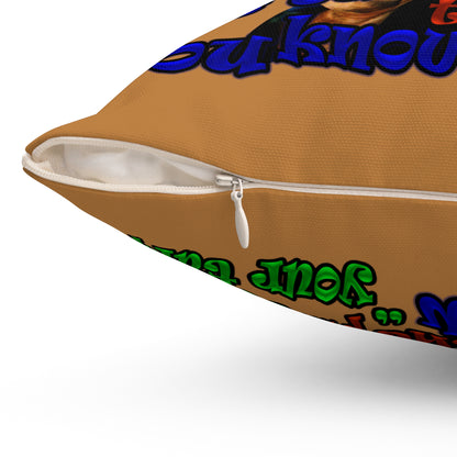 high noon - Spun Polyester Square Pillow - (light brown)