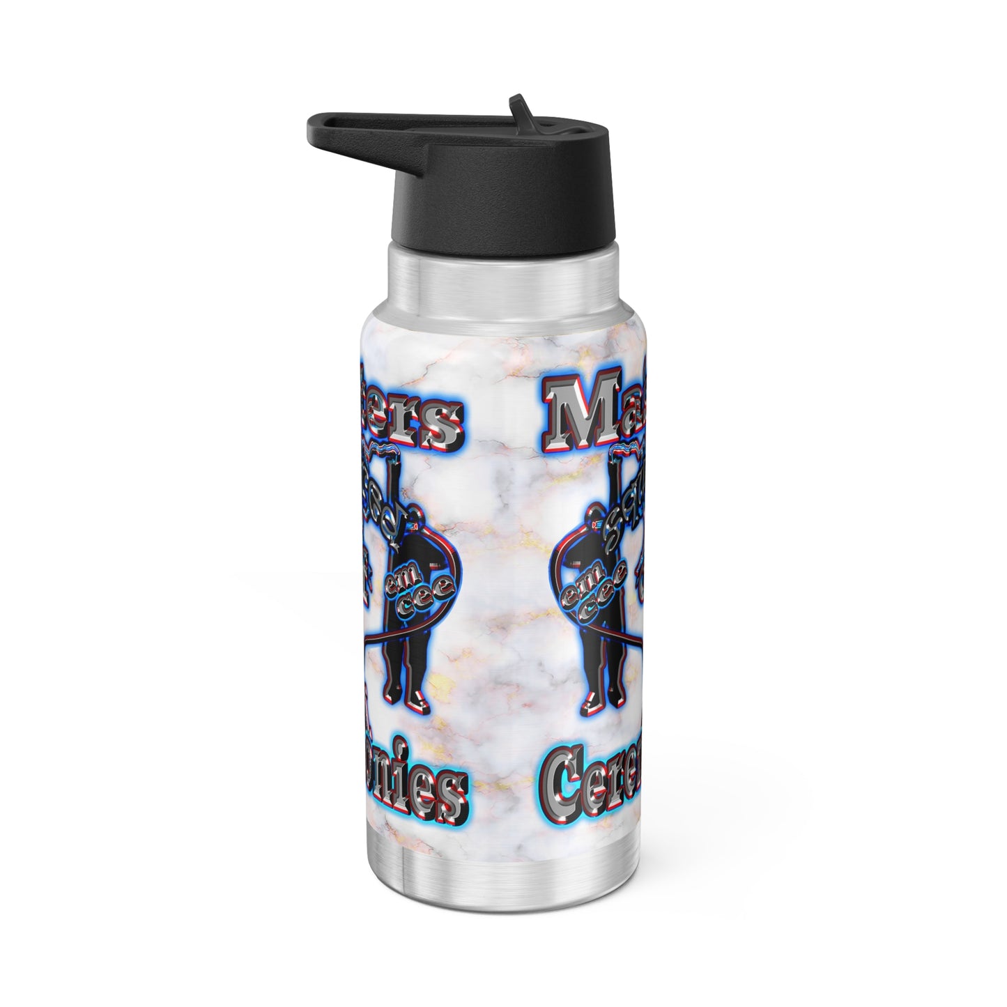 em cee squared - Gator Tumbler, 32oz (white marble)